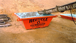 Recycle Solutions 3 yard concrete washout, disposal, dumpster, container, recycle, recycling